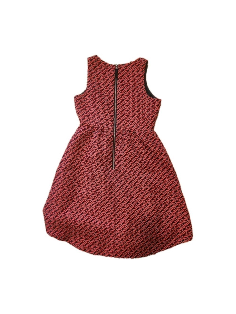 Lili Wang for Lili's Closet Red Navy Designer Geometric Aline Petite Dress Sz 0 - Picture 4 of 9